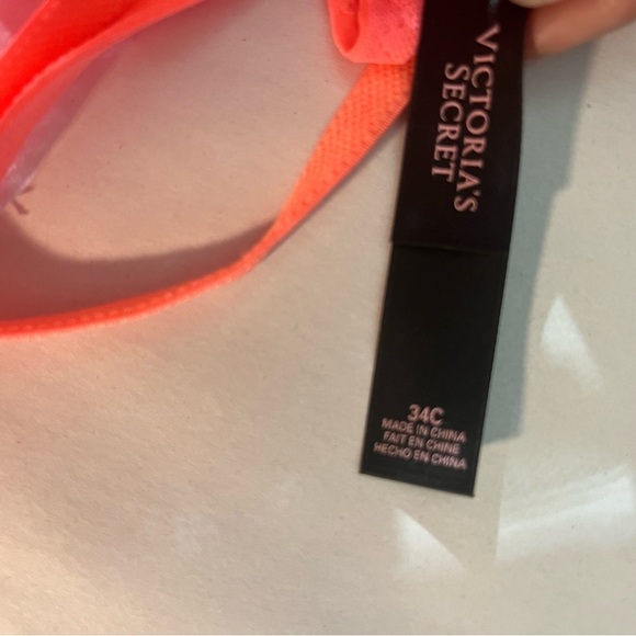 Victoria Secret Whimsigoth Bra Slip Fairy Dress 34C orange peach sheer Nightie - Picture 9 of 11